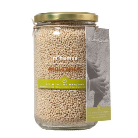 Mahjoub - Couscous de blé entier roulé à la main M'Hamsa, 500 g (1,1 lb)