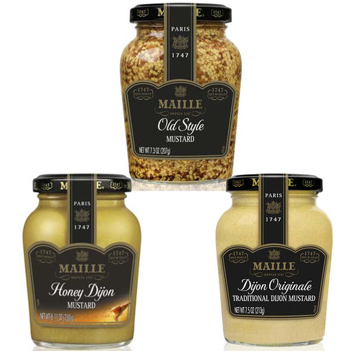 Maille - French Dijon Mustard Sampler Pack, (3-Jars) - myPanier