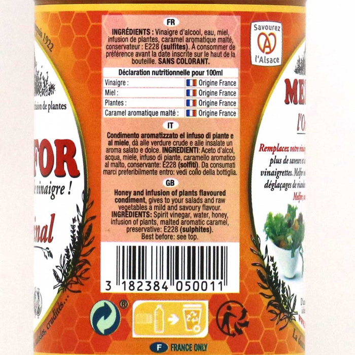 Melfor - Alastian Honey Vinegar, 16.9 fl oz (50cl) - myPanier