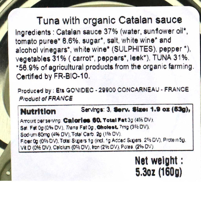 Les Mouettes d'Arvor - Tuna with Organic Catalan Sauce - myPanier
