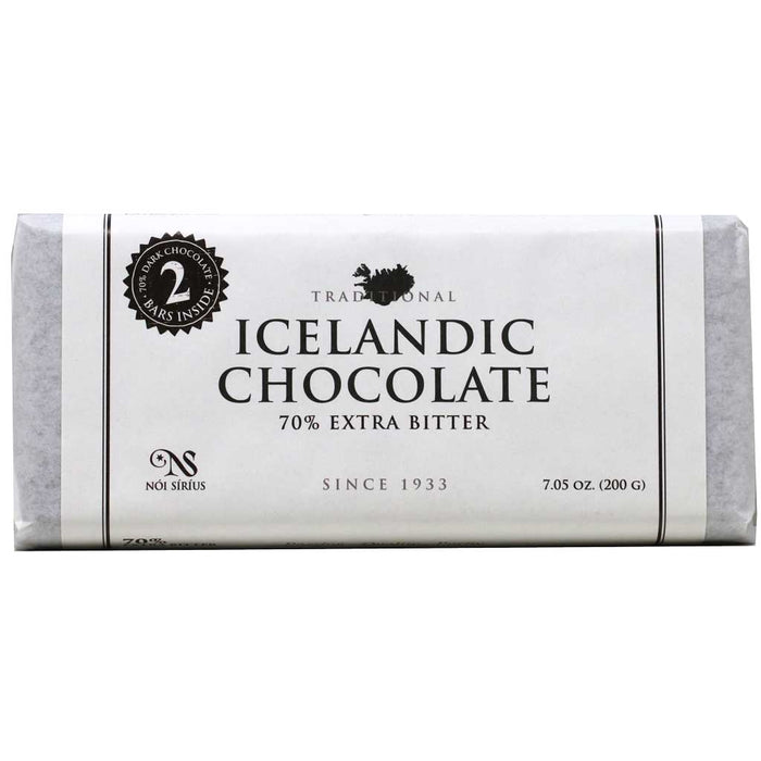 Noi Sirius - 70% Icelandic Extra-Bitter Chocolate, Two-Bar Pack, 7oz (200g) - myPanier