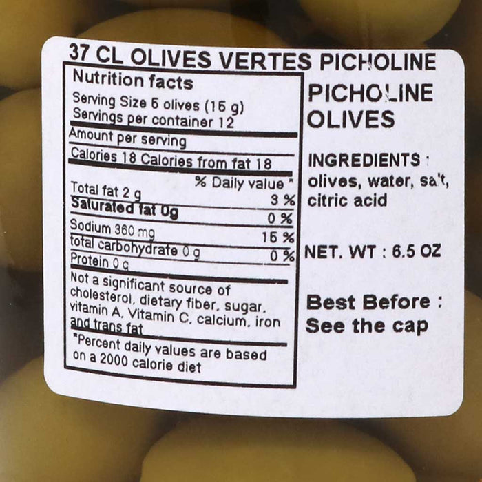 Barral - Green Picholines Olives from Provence, 200g (7oz) - myPanier