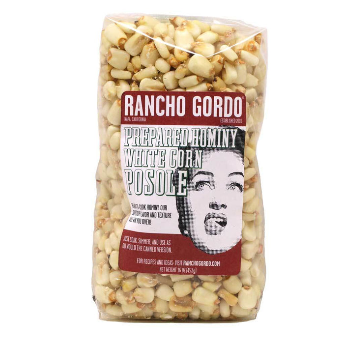 Rancho Gordo - White Corn Posole (Prepared Hominy), 1lb - myPanier