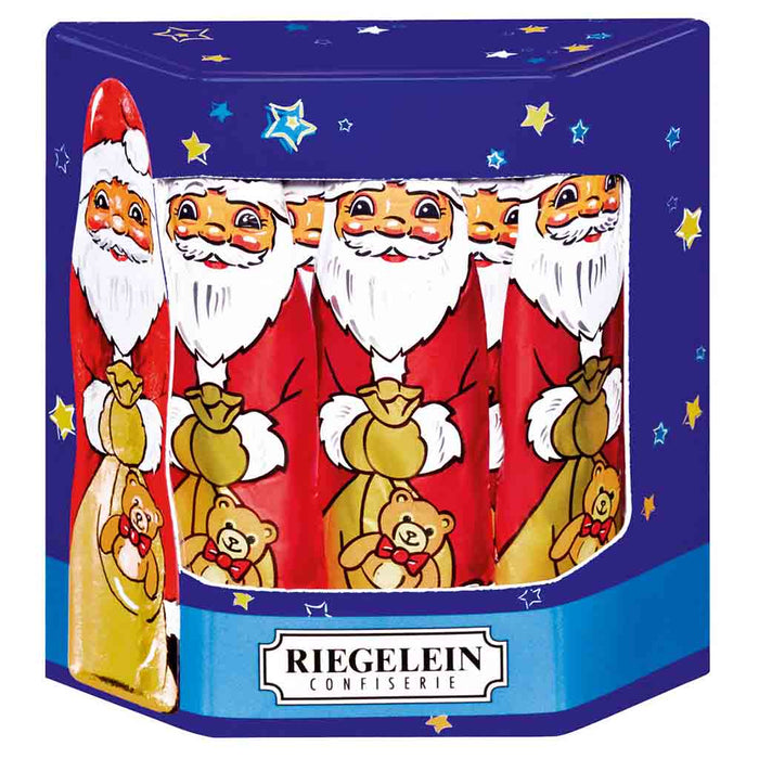Riegelein - Solid Chocolate Santas (10-Pieces), 4.4oz Box - myPanier