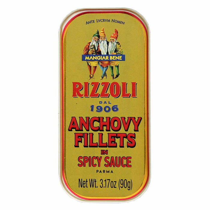 Rizzoli - Anchovy Fillets in Spicy Sauce, 3.17oz (90g) Tin - myPanier