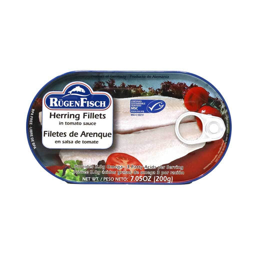 Rugen Fisch - Herring Fish Fillets in Tomato Sauce, 7.1oz (200g) Tin - myPanier