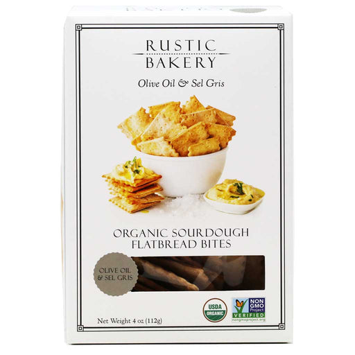 Rustic Bakery - Organic Sourdough Flatbread Bites, Olive Oil & Grey Salt, 113g (4oz) - myPanier