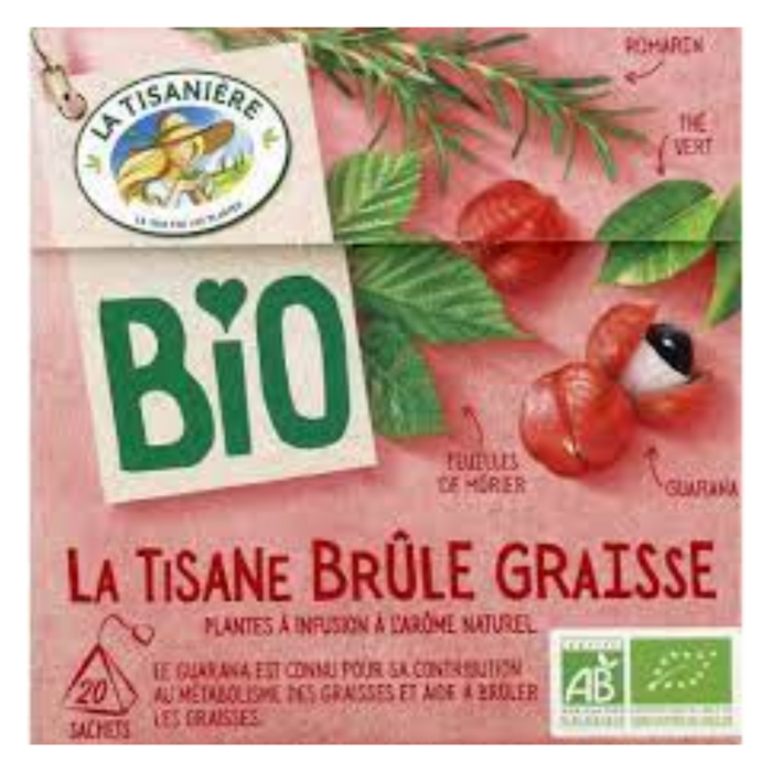La Tisaniere - Organic Fat Burner Tea 20 Sachets, 30g (1.1oz) - myPanier
