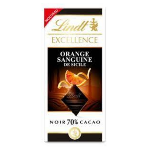 Lindt - Excellence Orange Sanguine Dark Chocolate, 100g (3.6oz) - myPanier