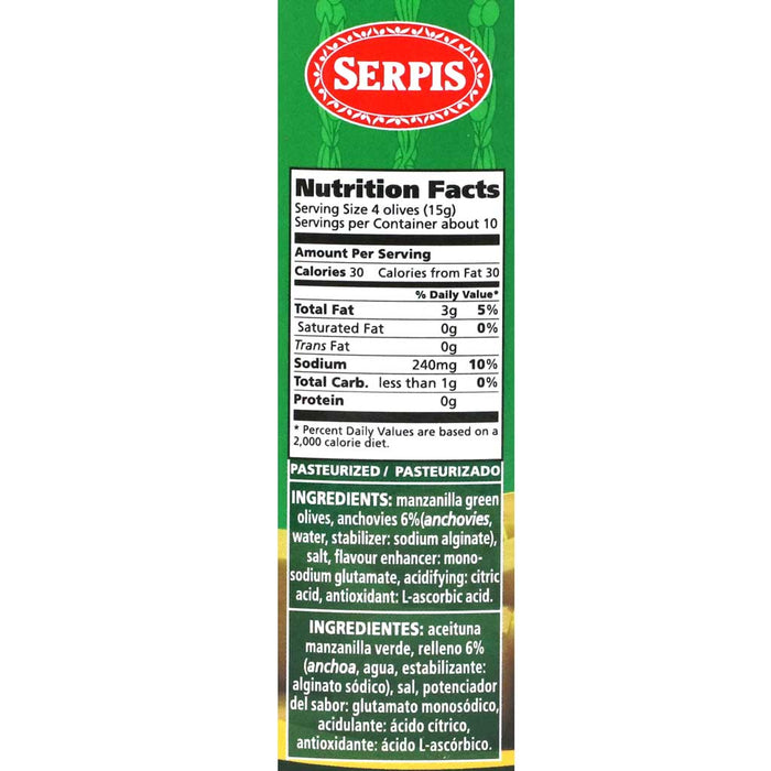 Serpis - Anchovy Stuffed Olives, 5.2oz (148g) - myPanier