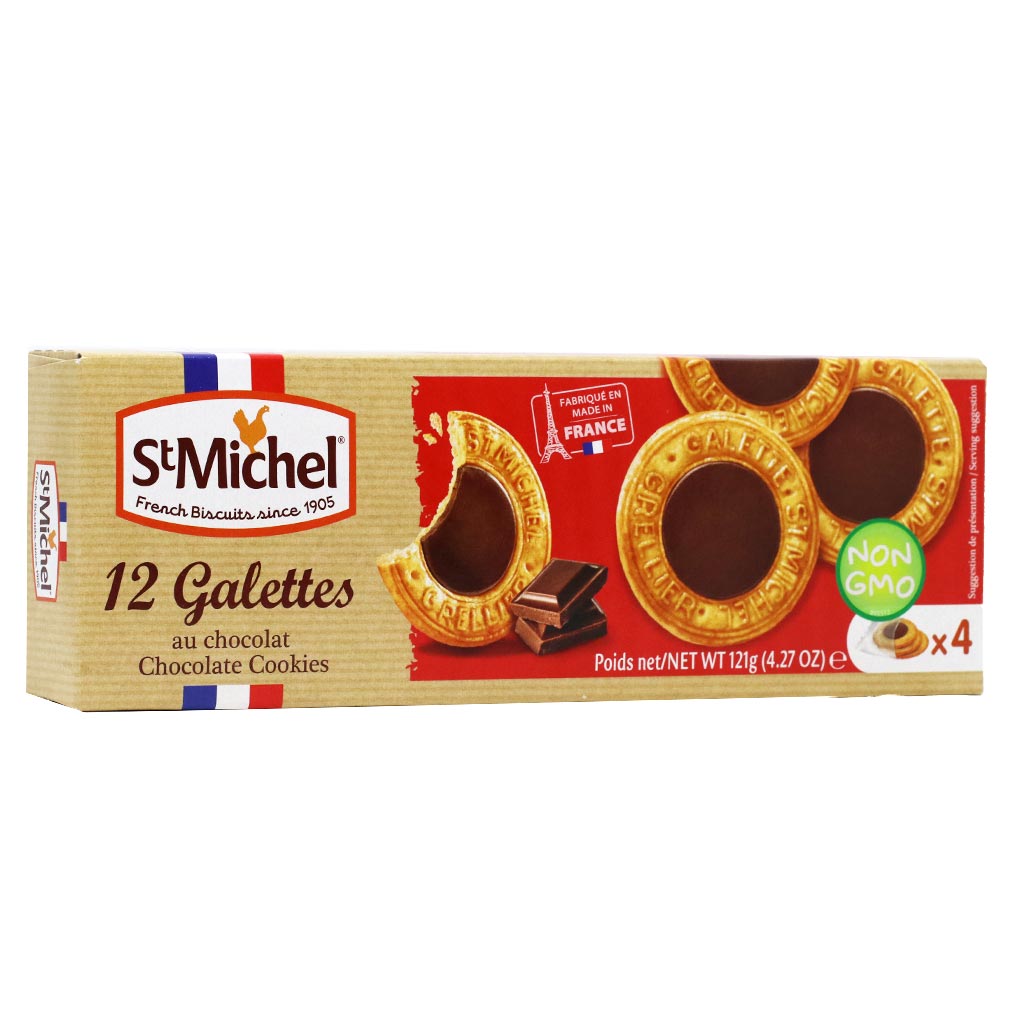 St Michel - Galettes Chocolate French Butter Biscuits, 120g (4.2oz)