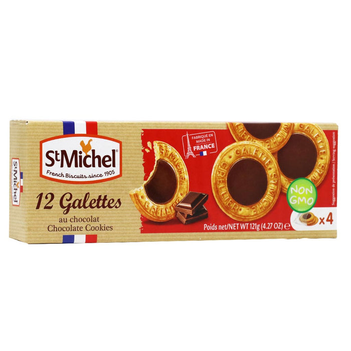 St Michel - Galettes Chocolate French Butter Biscuits, 120g (4.2oz) - myPanier