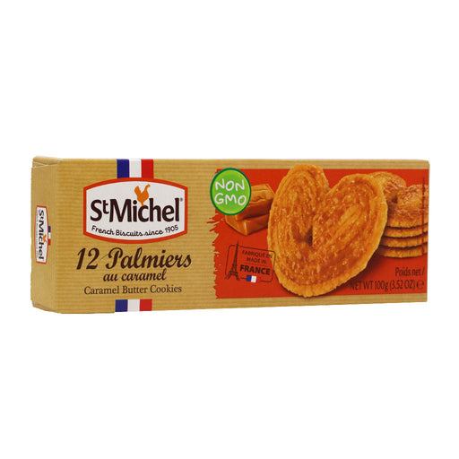 St Michel - Palmier Caramel French Butter Cookies, 100g (3.5oz) - myPanier