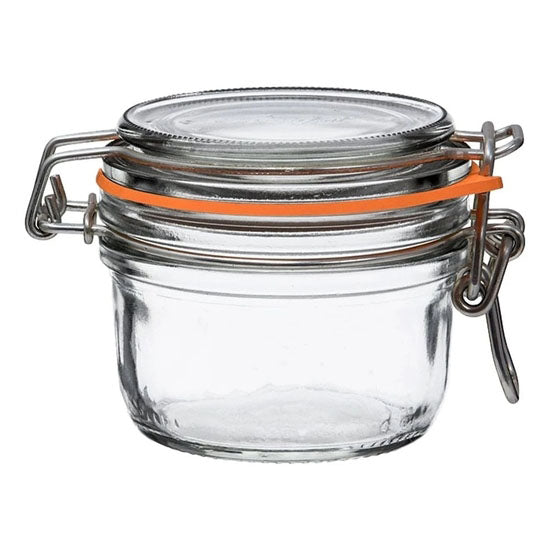 Le Parfait - Bulk Storage Glass Jar Screw Top with Gold Metal 2-Piece Lid,  1L