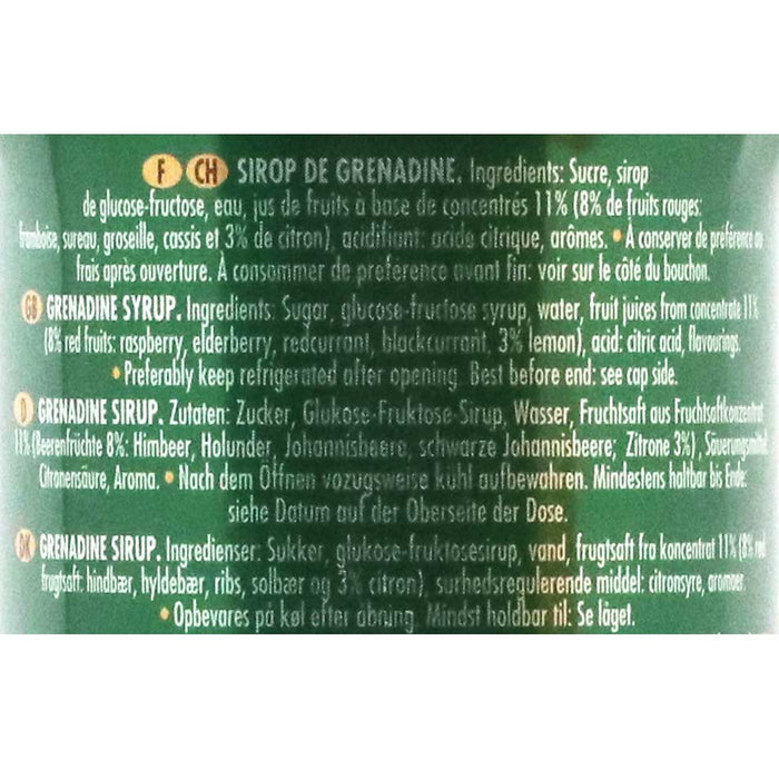 Teisseire - Grenadine Syrup, 60cl (20.3 fl oz) - myPanier