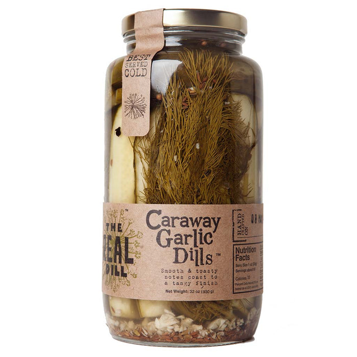 The Real Dill - Caraway Garlic Dill Pickles, Case of 6 Jars - myPanier