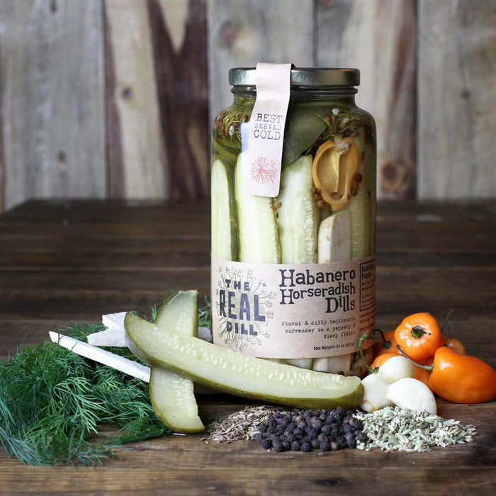 The Real Dill - Habanero Horseradish Dill Pickles, Case of 6 Jars- myPanier