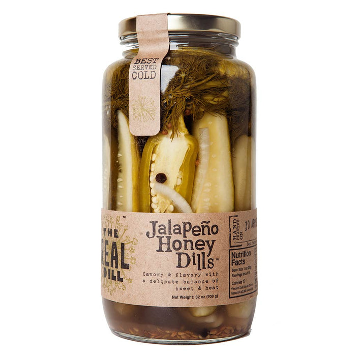 The Real Dill - Jalapeno Honey Dill Pickles Caisse de 6 bocaux 
