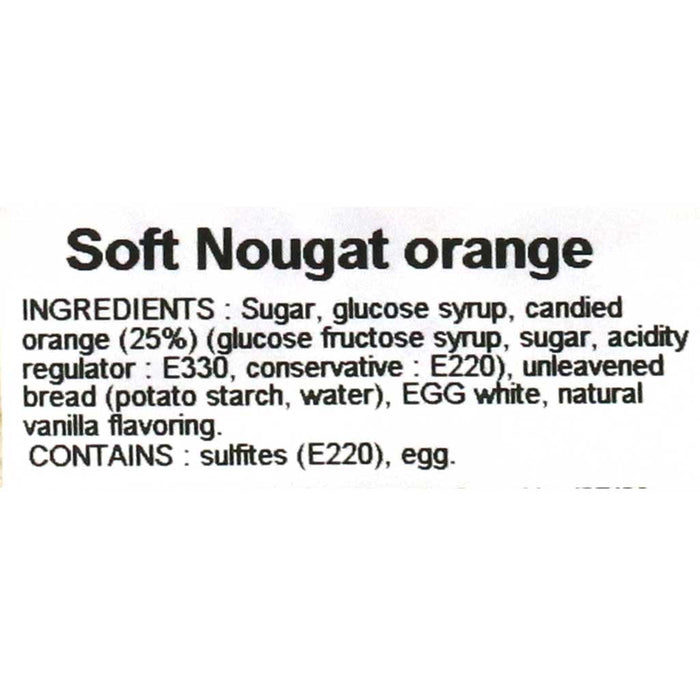 Trois Abeilles – Soft Nougat Bar with Candied Orange Peels, 100g (3.5oz) - myPanier