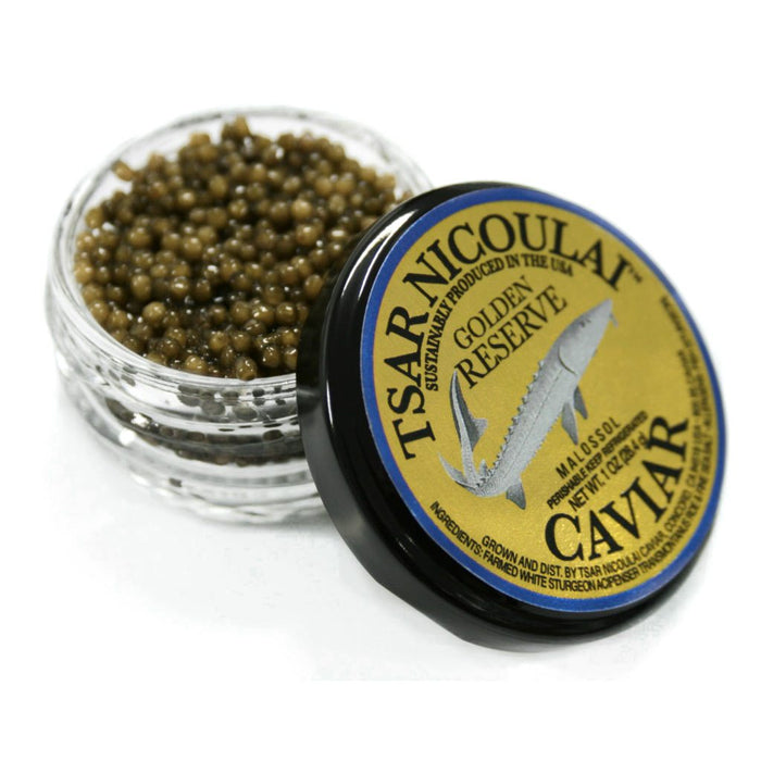 Tsar Nicoulai Caviar - 100% American White Sturgeon, 1oz (28g) - myPanier