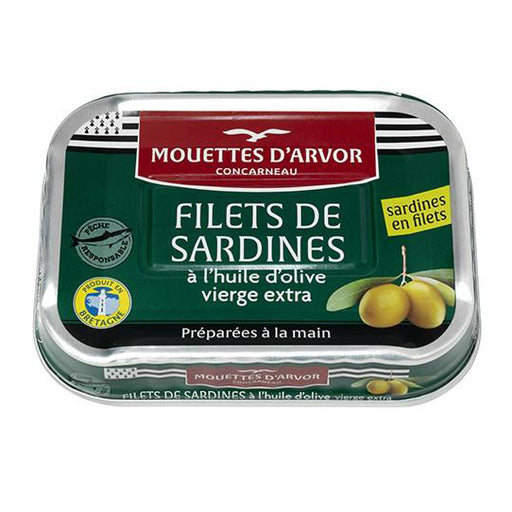 Mouettes d'Arvor - Sardines in Olive Oil, 100g (3.5oz) - myPanier