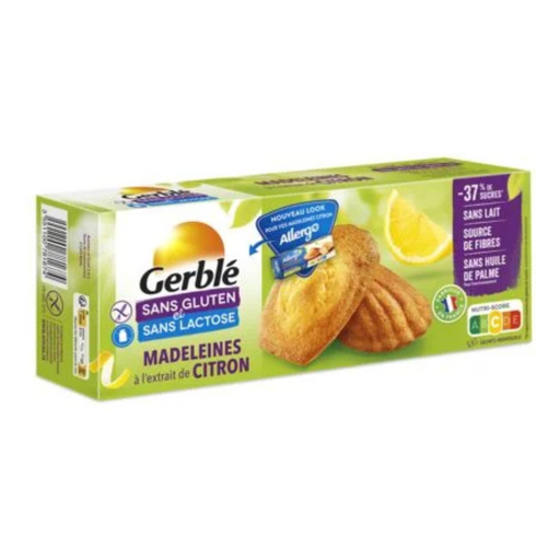 Gerble - Gluten and Lactose Free Lemon Madeleines, 180g (6.4oz) - myPanier
