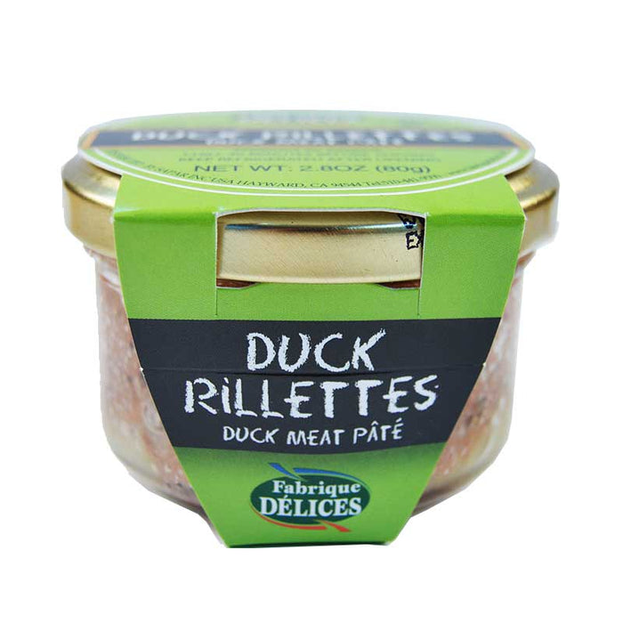 Fabrique Delices - Duck Rillettes in Glass Jar, 2.8oz - myPanier