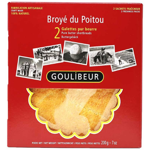 Goulibeur - French Pure Butter Shortbread Biscuits (Broye du Pitou), 200g (7oz) - myPanier