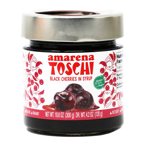 Toschi - Amarena Cherries in Heavy Syrup, 9.9oz (280g) Jar - myPanier
